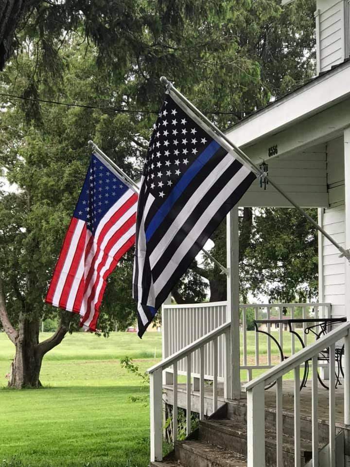 Thin Blue Line American Flag - 3 by 5 Foot Flag with Grommets - Thin Blue  Line Shop