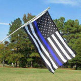 ISupportMyHero Thin Blue Line American Flag With Grommets 3 X 5 Feet 