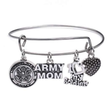 ISupportMyHero Beautiful Army Mom Charm Bracelet