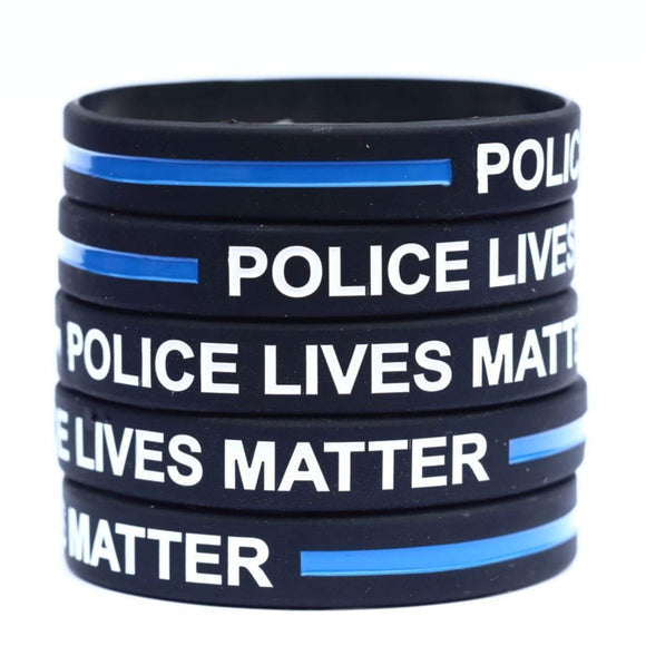 ISupportMyHero Police Lives Matter Thin Blue Line Bracelet 