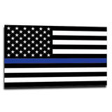 ISupportMyHero Thin Blue Line American Flag Sticker 2.5" X 4.5"