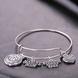 ISupportMyHero Beautiful US Marine Mom Charms Bracelet - Freedom Isn't Free!