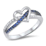ISupportMyHero Elegant Thin Blue Line Heart Ring