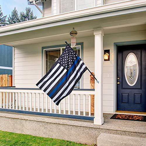 Thin Blue Line American Flag With Grommets 3 X 5 Feet
