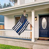 ISupportMyHero Thin Blue Line American Flag With Grommets 3 X 5 Feet 