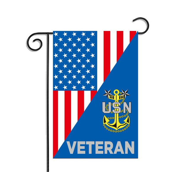 ISupportMyHero USN Veteran Navy Garden Flag 12.5 X 18 Inches 