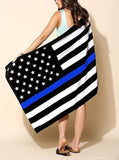 ISupportMyHero Thin Blue Line Towel - Great for the Beach or Home!