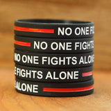 ISupportMyHero Thin Red Line Bracelet - No One Fights Alone!