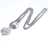 ISupportMyHero Beautiful Navy Mom Rhinestone Necklace  - Blue or Clear Crystals
