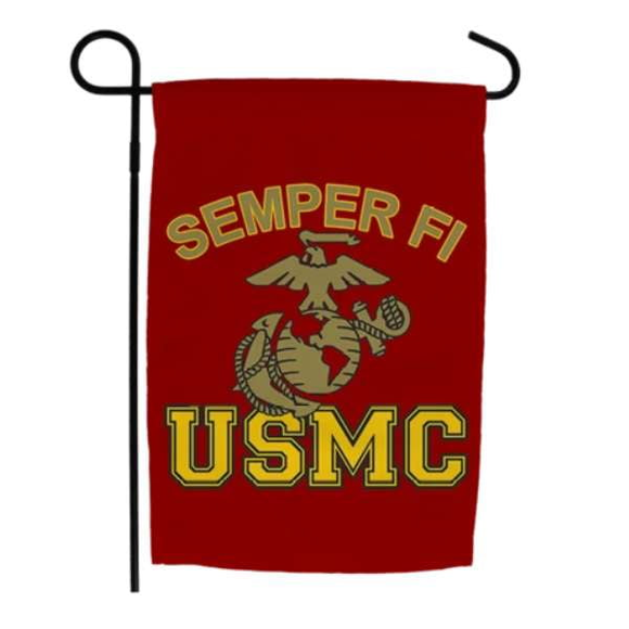 ISupportMyHero Semper Fi Marines Garden Flag 12.5 X 18 Inches 