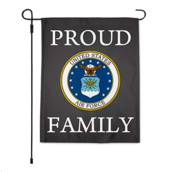 ISupportMyHero Proud Air Force Family Garden Flag 12.5 X 18 Inches 
