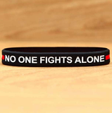 ISupportMyHero Thin Red Line Bracelet - No One Fights Alone!