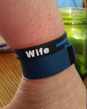 ISupportMyHero Family Thin Blue Line Police Personalized Bracelet