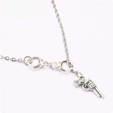 ISupportMyHero Police Charm Necklace - Cool Handcuff & Pistol Design!