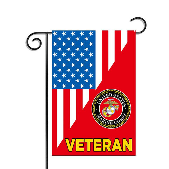 ISupportMyHero U.S Marine Corps Veteran Garden Flag 12.5 X 18 Inches 
