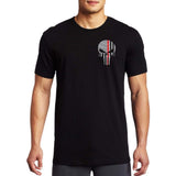ISupportMyHero Thin Red Line Men's Punisher T Shirt
