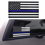ISupportMyHero Thin Blue Line American Flag Sticker 2.5" X 4.5"