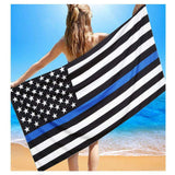 ISupportMyHero Thin Blue Line Towel - Great for the Beach or Home!