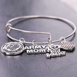 ISupportMyHero Beautiful Army Mom Charm Bracelet
