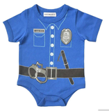 ISupportMyHero Baby Onesie - Cute Cop Outfit! 9M