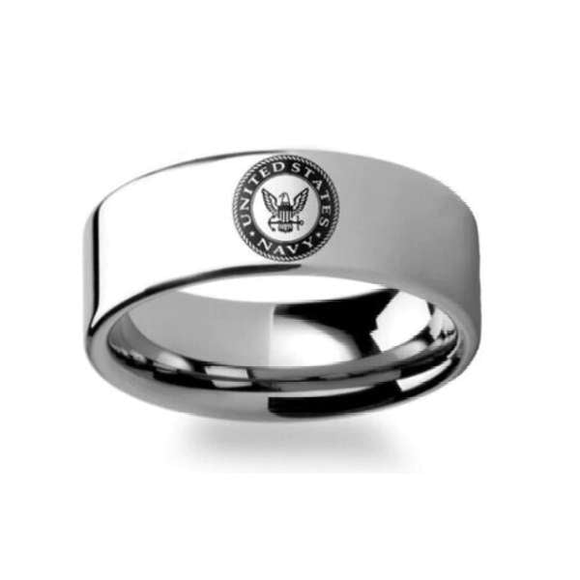 ISupportMyHero Elegant U.S Navy Ring - Pure Titanium! 