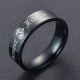 ISupportMyHero Elegant Semper Fi Marine Ring - Pure Titanium! 11