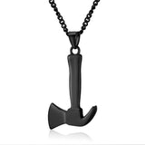 ISupportMyHero Firefighter's Axe Necklace - Gold, Silver & Black! 