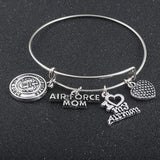 ISupportMyHero Beautiful Air Force Mom Charms Bracelet