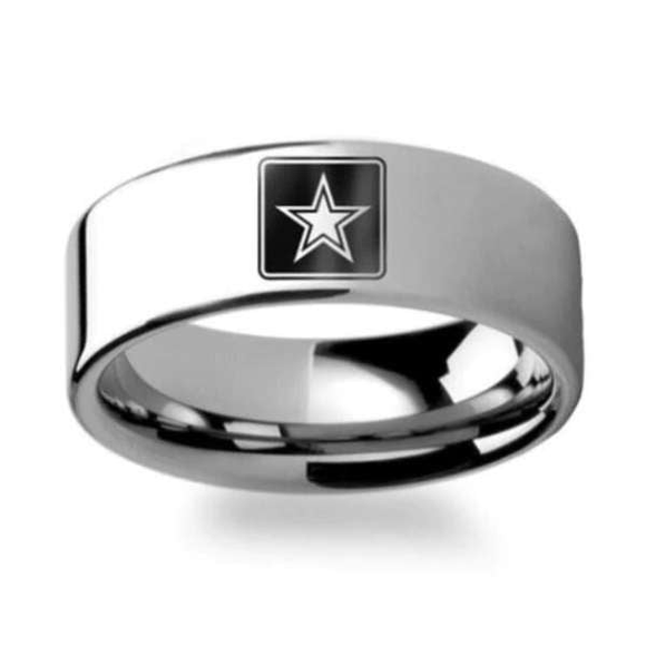ISupportMyHero Elegant U.S Army Ring - Pure Titanium! 