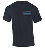 ISupportMyHero Thin Blue Line Men's Honor & Respect T Shirt