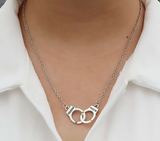 ISupportMyHero Police Appreciation Necklace with Handcuff Pendant