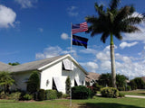 ISupportMyHero Thin Blue Line Flag With Grommets 3 X 5 Feet