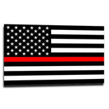 ISupportMyHero Thin Red Line Sticker 2.5" X 4.5" Car & Laptop Vinyl Decal