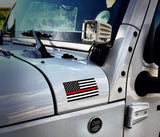ISupportMyHero Thin Red Line Sticker 2.5" X 4.5" Car & Laptop Vinyl Decal