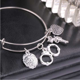ISupportMyHero Gorgeous Police Charms Bracelet