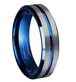 ISupportMyHero Women's Thin Blue Line Ring - Pure Tungsten Carbide!