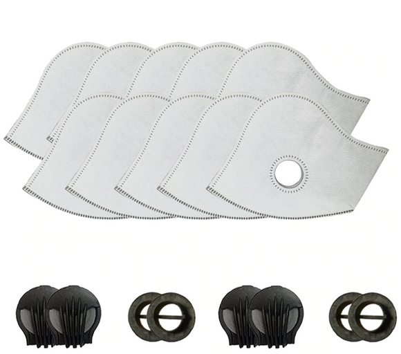 ISupportMyHero 10 Pack Filter Replacement for Face Masks - Includes 4 Valves 