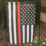ISupportMyHero Thin Red Line Garden Flag 12.5 X 18 Inches