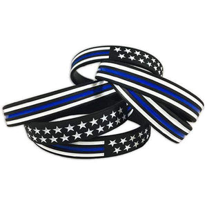 ISupportMyHero Thin Blue Line American Flag Bracelet 