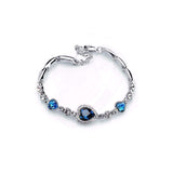 ISupportMyHero Virtuous Blue Heart Link Bracelet for LEO Love! 