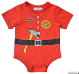 ISupportMyHero Cute Firefighter Baby Onesie 9M