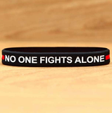 ISupportMyHero Thin Red Line Bracelet - No One Fights Alone! 