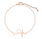 ISupportMyHero Elegant Nurse Bracelet infused with Hearts, a Pulse & a Stethoscope! 