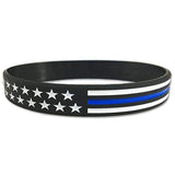 ISupportMyHero Thin Blue Line American Flag Bracelet 