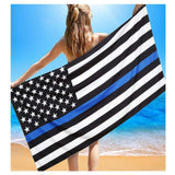 ISupportMyHero Thin Blue Line Towel - Great for the Beach or Home! 