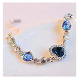 ISupportMyHero Virtuous Blue Heart Link Bracelet for LEO Love! 