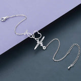 ISupportMyHero Elegant Nurse Bracelet infused with Hearts, a Pulse & a Stethoscope! 