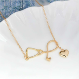 ISupportMyHero Stunning Nurse Necklace - Stethoscope & Heart Loop - Gold or Silver 