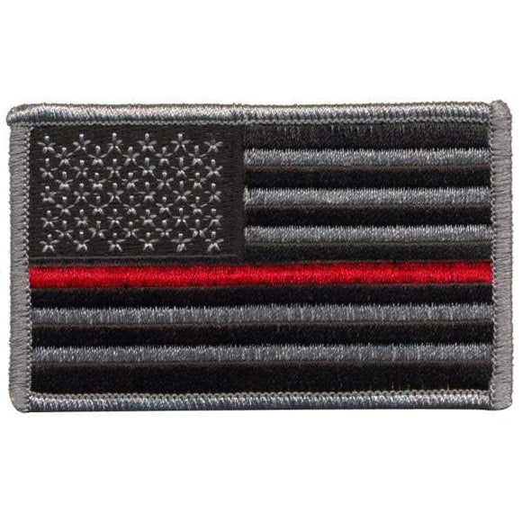 ISupportMyHero Thin Red Line Velcro American Flag Patch 