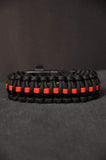 ISupportMyHero Paracord Thin Red Line Braided Bracelet 